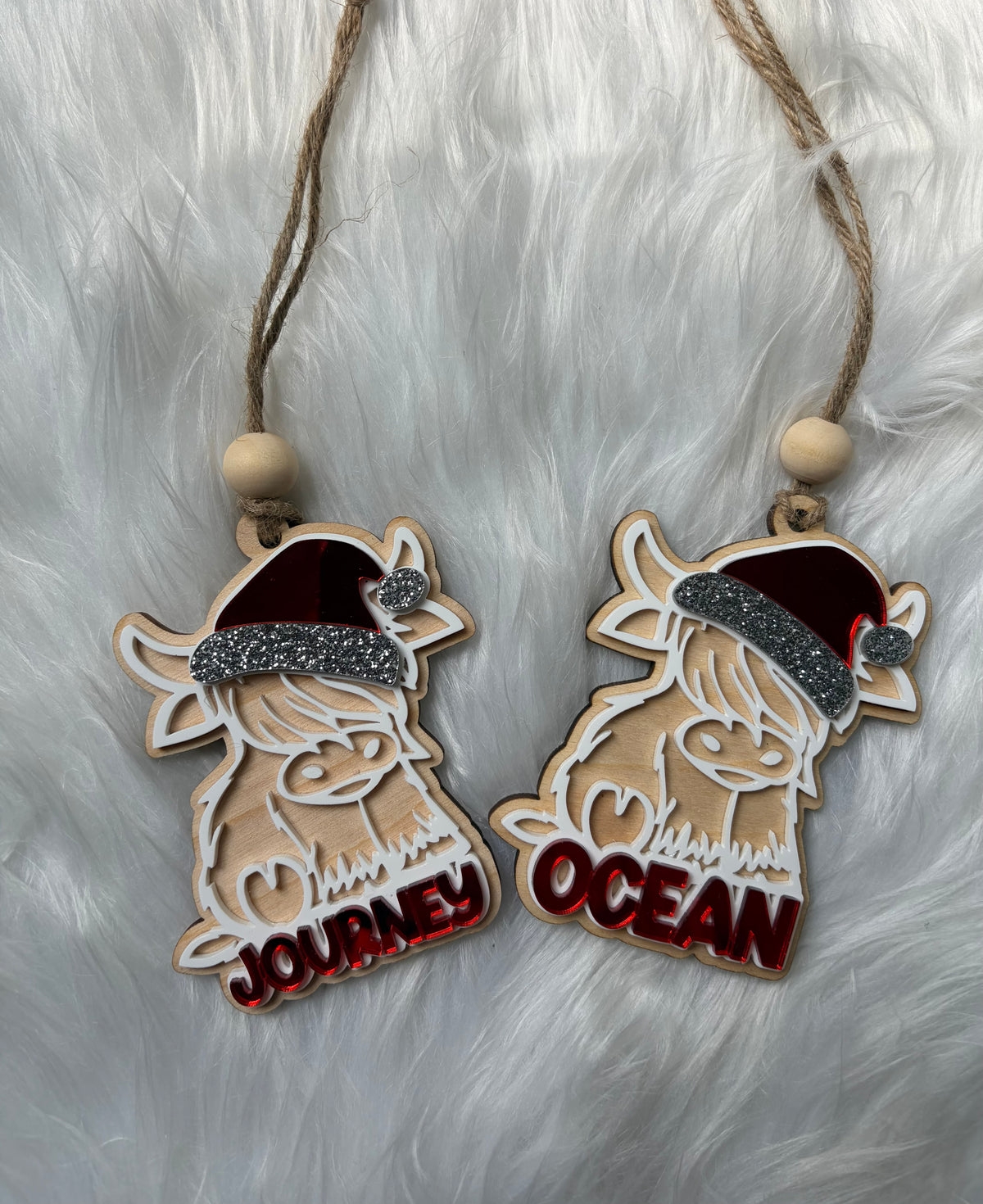 HIGHLAND COW PERSONALIZED ORNAMENT