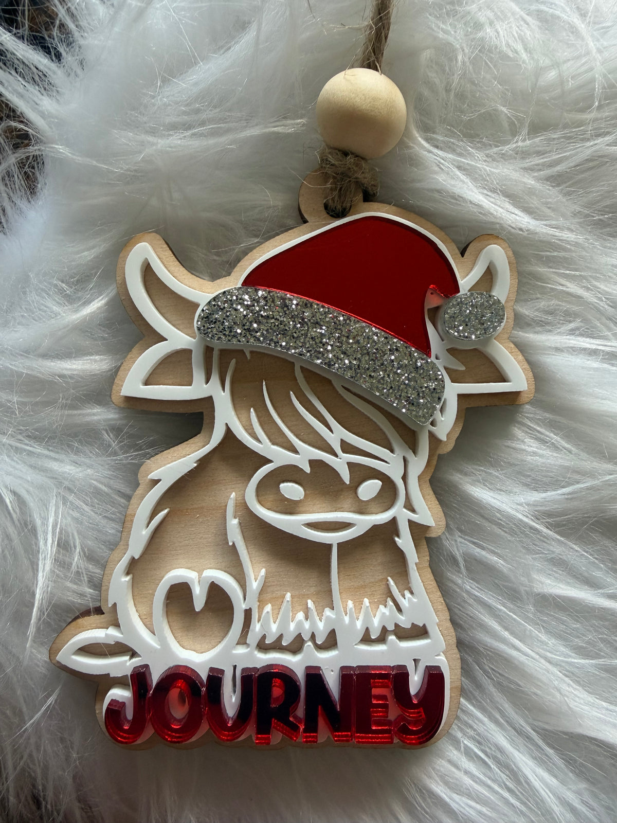 HIGHLAND COW PERSONALIZED ORNAMENT