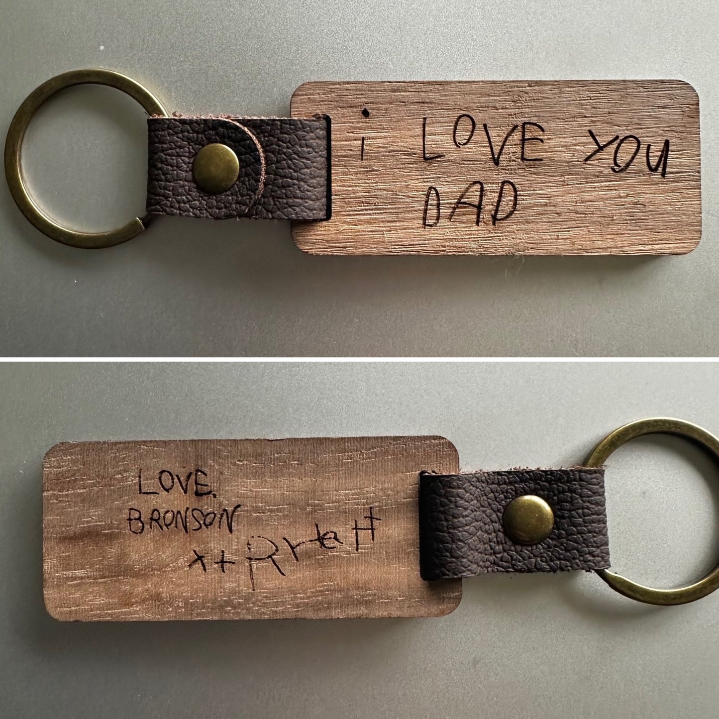 PERSONALIZED WOOD KEYCHAIN