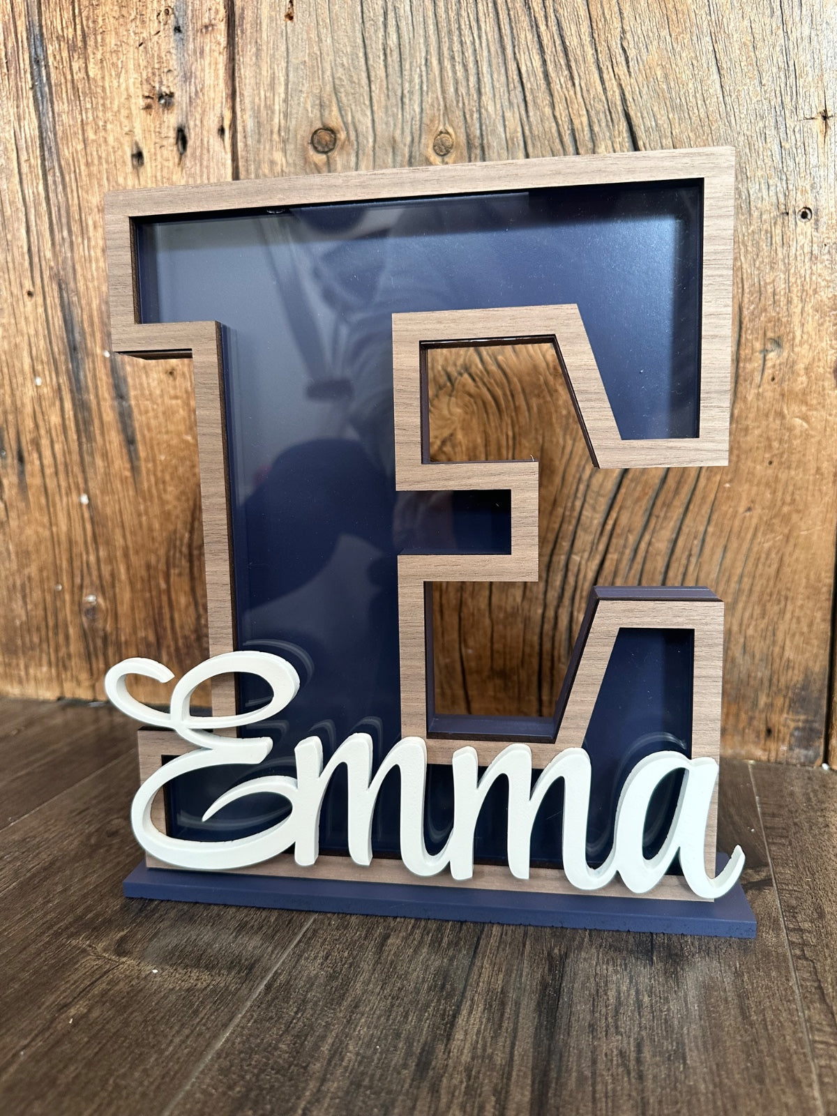 PERSONALIZED LETTER MONEY BANKS: WOODEN INITIAL COIN BANK WITH NAME 10” Tall