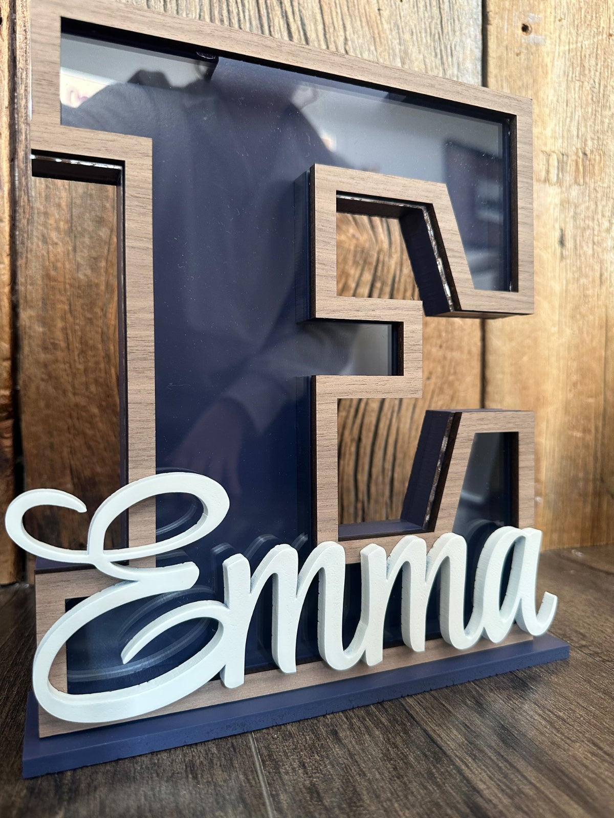 PERSONALIZED LETTER MONEY BANKS: WOODEN INITIAL COIN BANK WITH NAME 10” Tall
